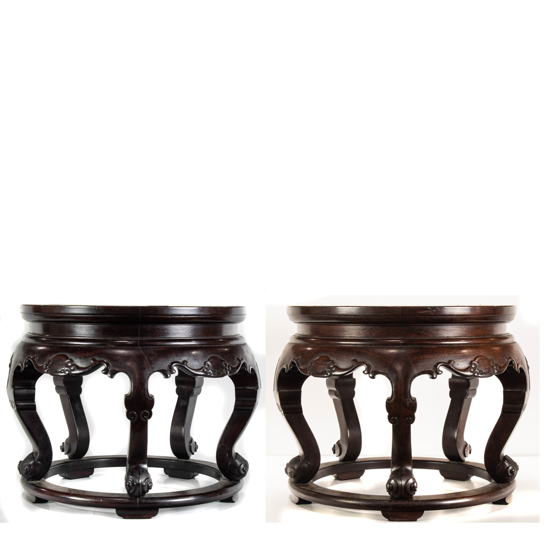 (LOT OF 2) HARDWOOD GARDEN SEATS