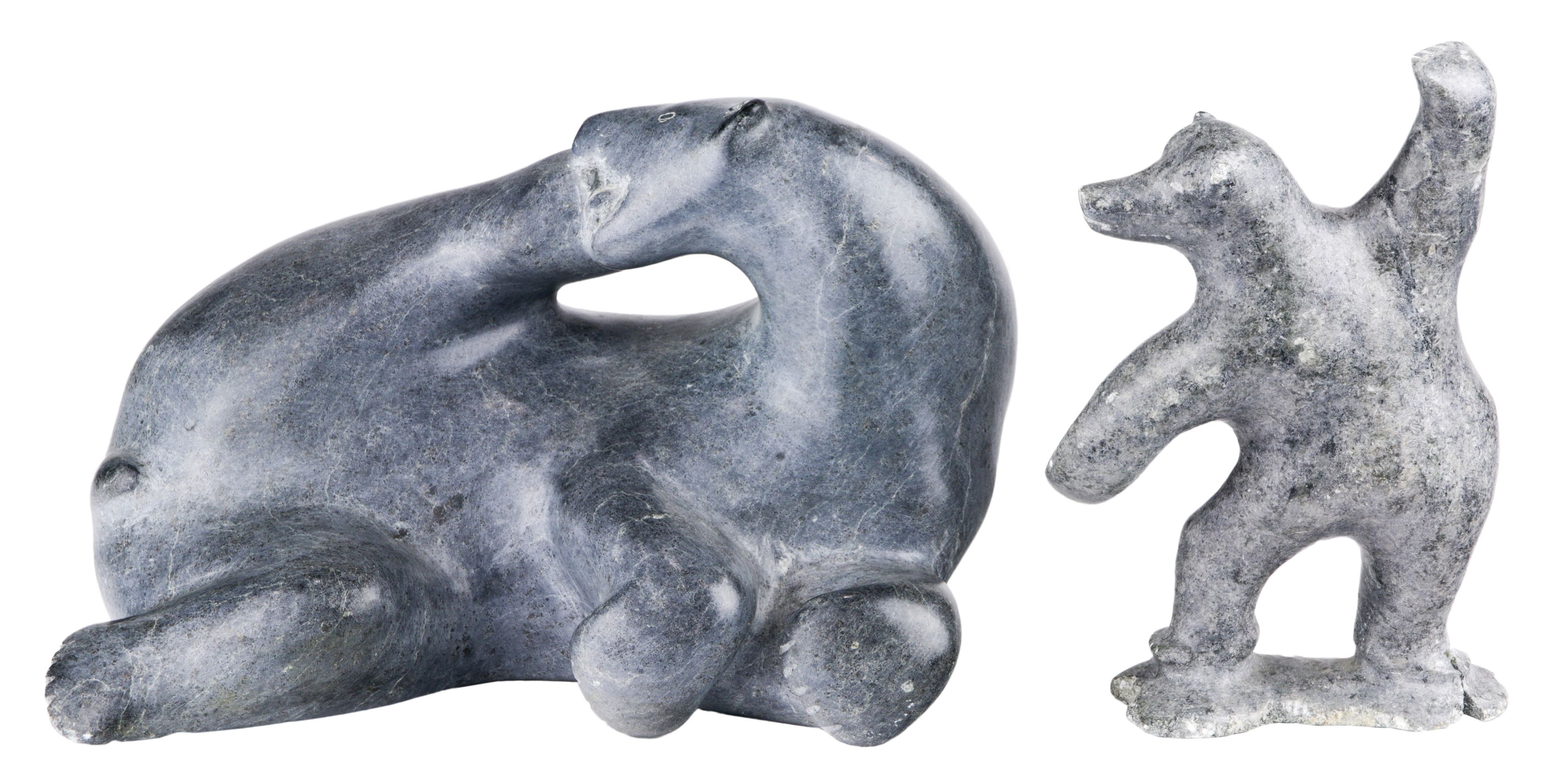 (LOT OF 2) INUIT FIGURAL SCULPTURES