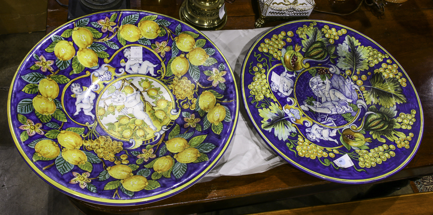 (LOT OF 2) ITALIAN MAJOLICA
