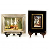 (LOT OF 2) ITALIAN PIETRA DURA