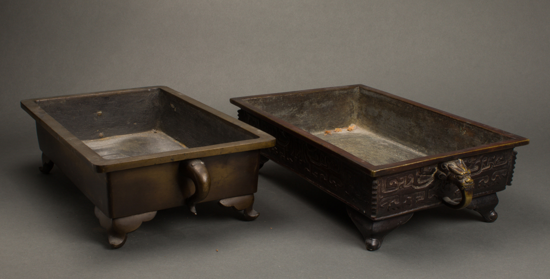 (LOT OF 2) JAPANESE BRONZE SUIBAN
