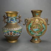 (LOT OF 2) JAPANESE CHAMPLEVE