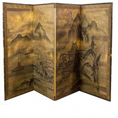 (LOT OF 2) JAPANESE FOUR-PANEL