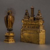 (LOT OF 2) JAPANESE GILT LACQU