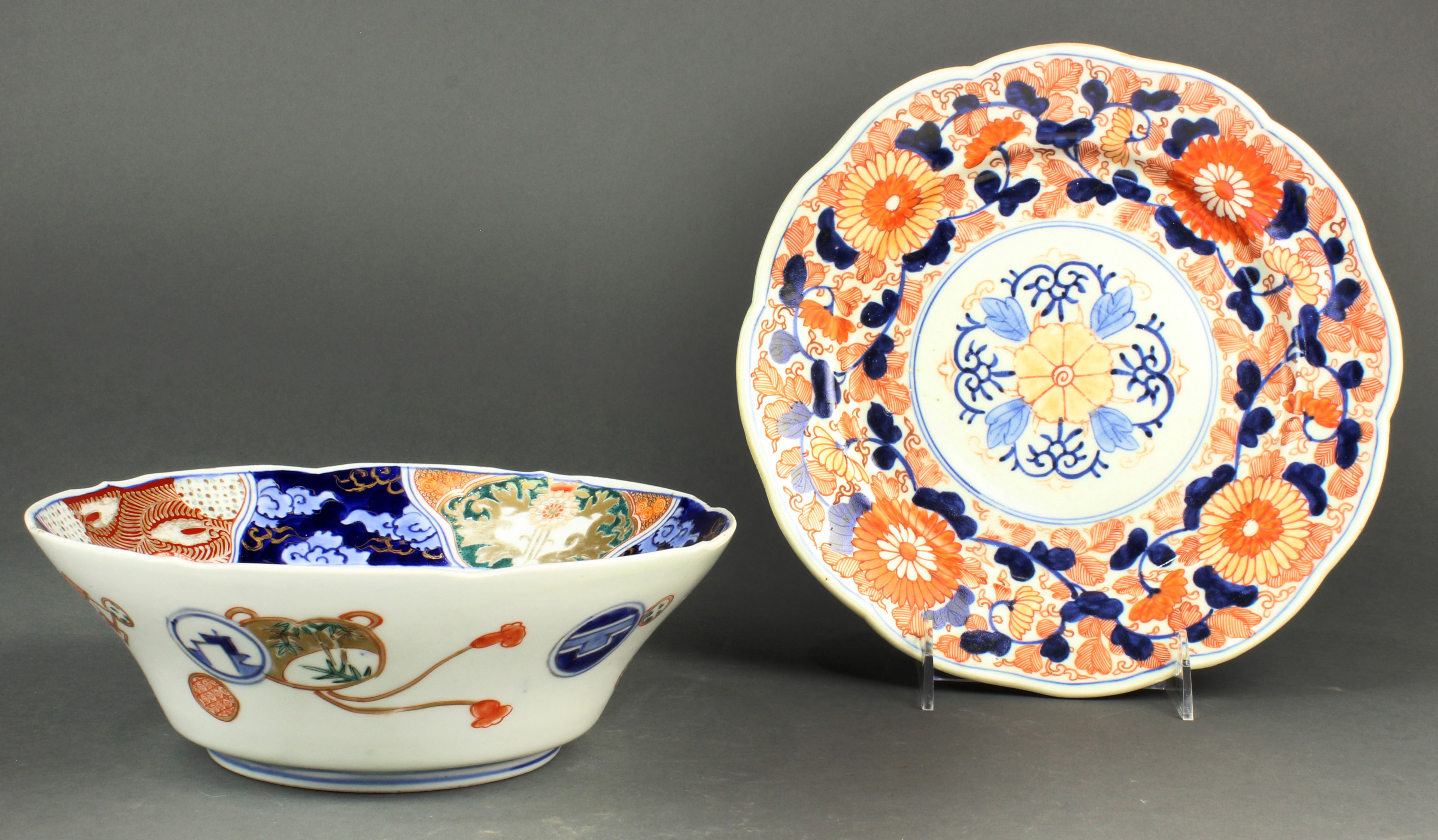 (LOT OF 2) JAPANESE IMARI