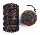 (LOT OF 2) JAPANESE INRO AND M