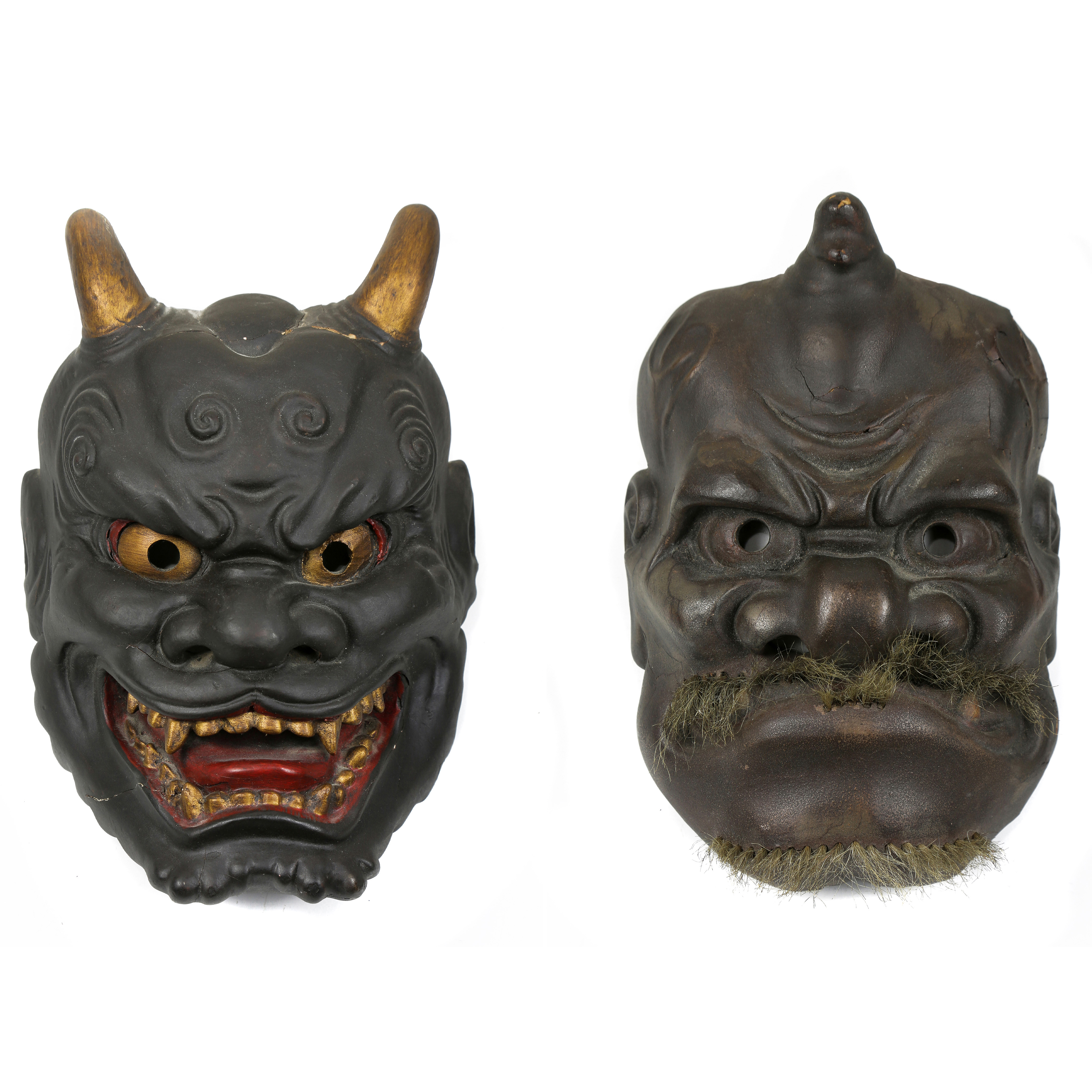 (LOT OF 2) JAPANESE NOH MASKS
