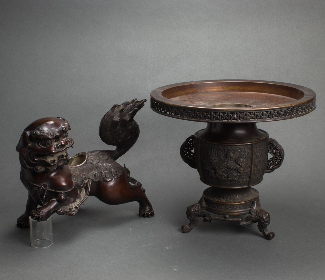 (LOT OF 2) JAPANESE PATINATED