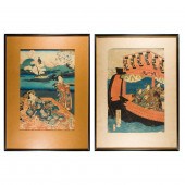 (LOT OF 2) JAPANESE WOODBLOCK