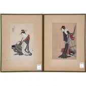 (LOT OF 2) JAPANESE WOODBLOCK