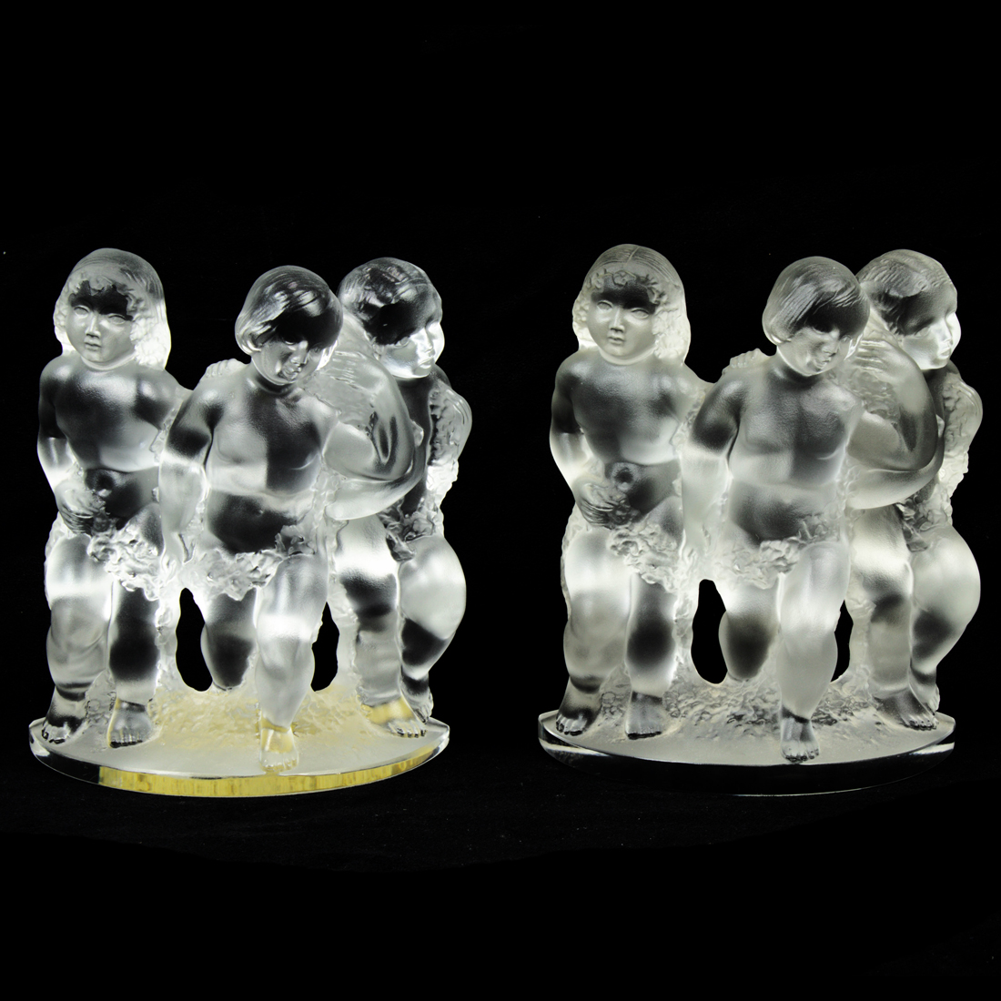 (LOT OF 2) LALIQUE FROSTED AND