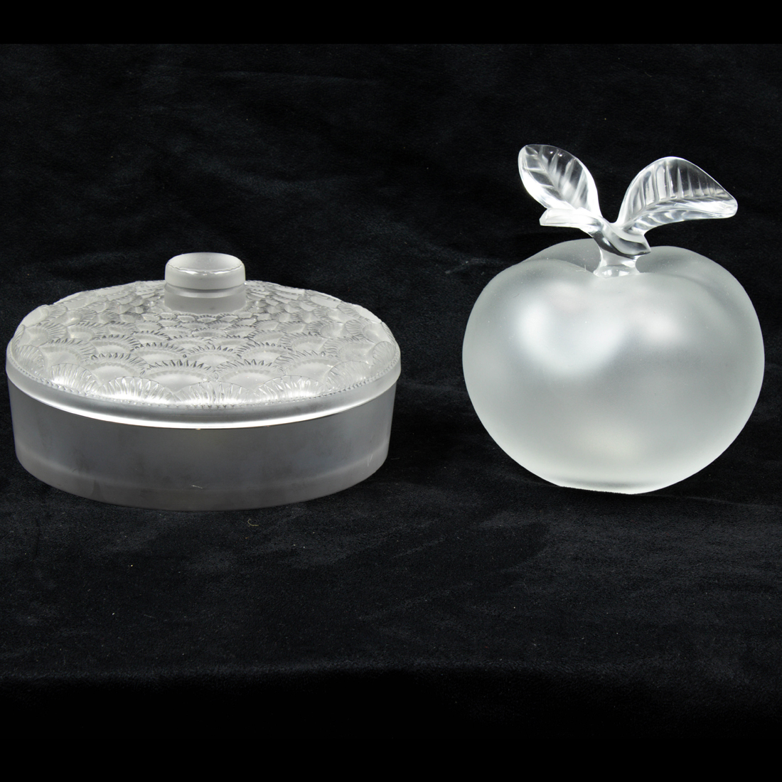 (LOT OF 2) LALIQUE FROSTED AND