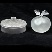 (LOT OF 2) LALIQUE FROSTED AND