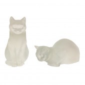 (LOT OF 2) LALIQUE FROSTED GLA