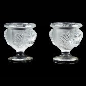 (LOT OF 2) LALIQUE FROSTED AND