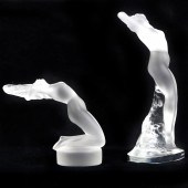 (LOT OF 2) LALIQUE FROSTED GLA