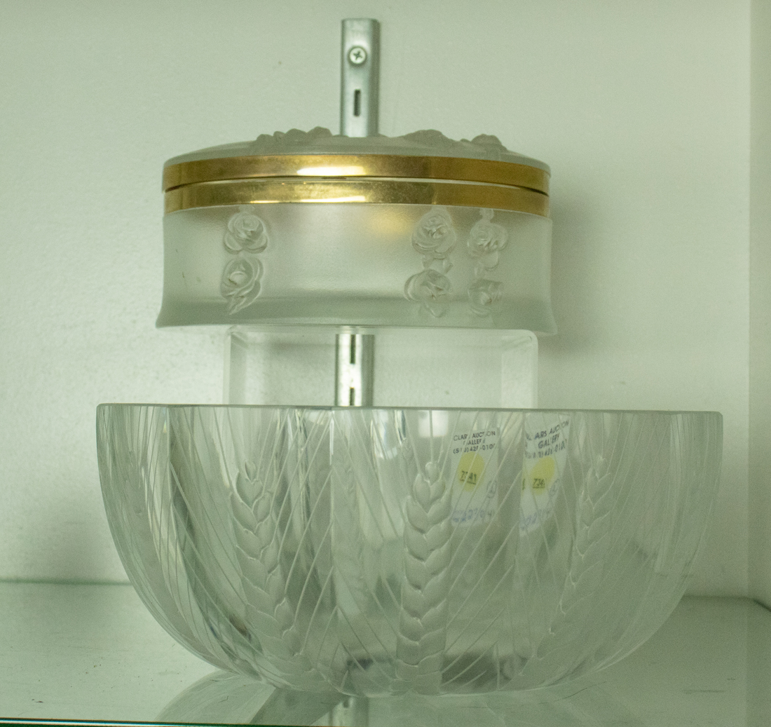 (LOT OF 2) LALIQUE GLASS CERES BOWL