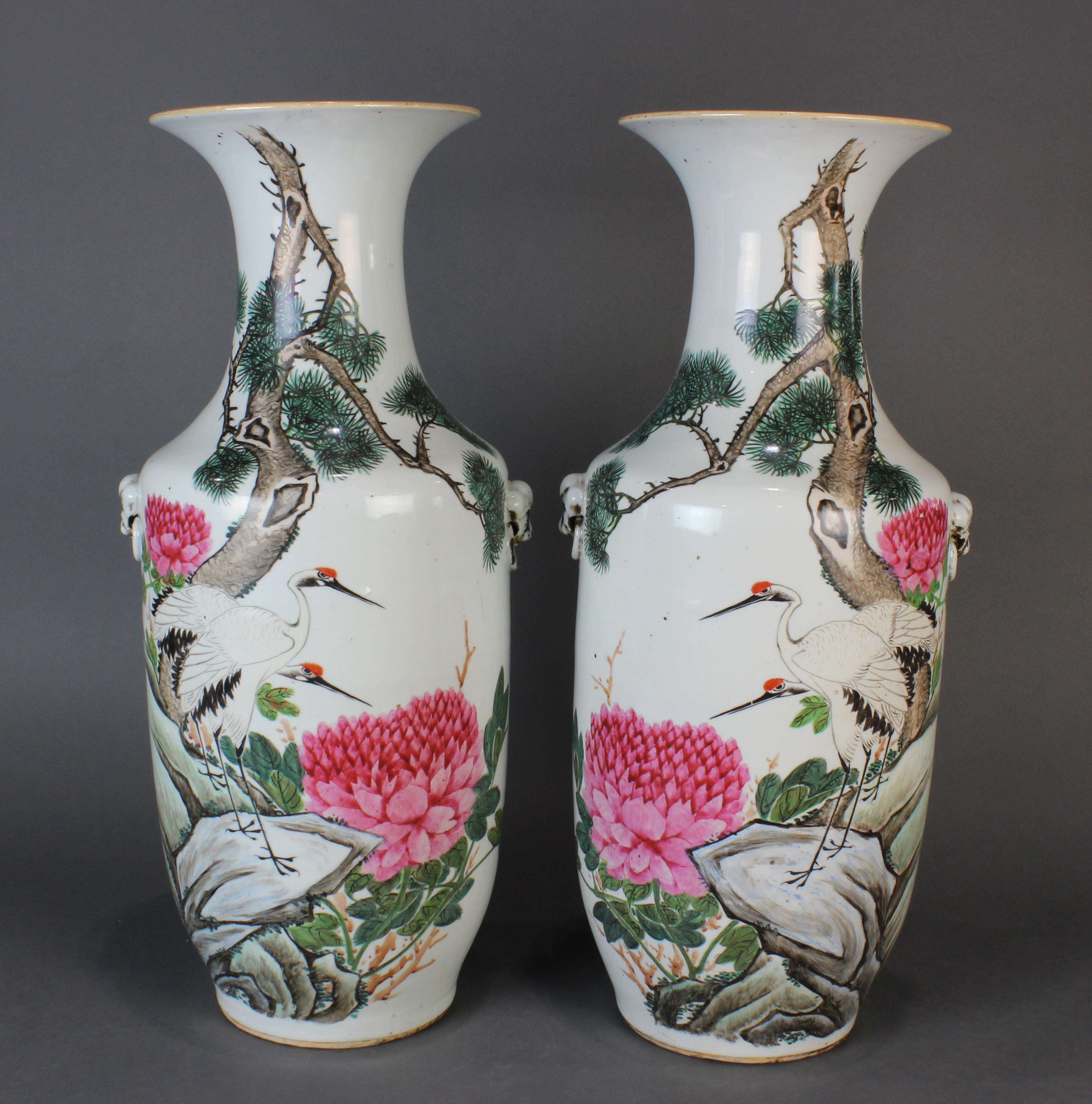 (LOT OF 2) LARGE CHINESE FAMILLE