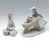 LOT OF 2 LLADRO FLOWER GIRLS:
