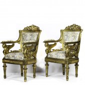 (LOT OF 2) LOUIS XVI STYLE GIL