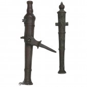 (LOT OF 2) MINIATURE CANNONS,