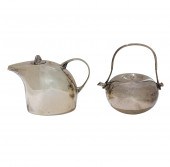 (LOT OF 2) MODERN SILVER PLATE