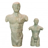 (LOT OF 2) MODERNIST CERAMIC A
