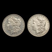 (LOT OF 2) MORGAN SILVER DOLLA