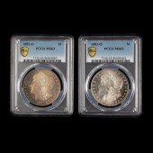(LOT OF 2) MORGAN SILVER DOLLA