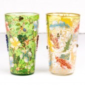 (LOT OF 2) MOSER ENAMELED JUIC