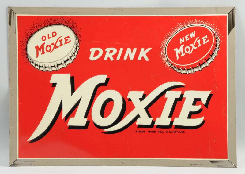 Lot of 2: Moxie Tin Signs.  Light