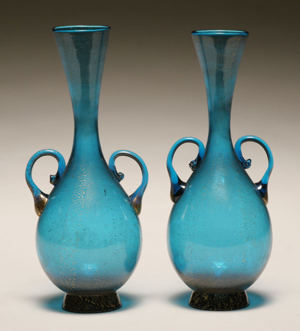 Lot of 2 Murano glass vases,