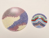 Lot of 2 Murano glass millefio
