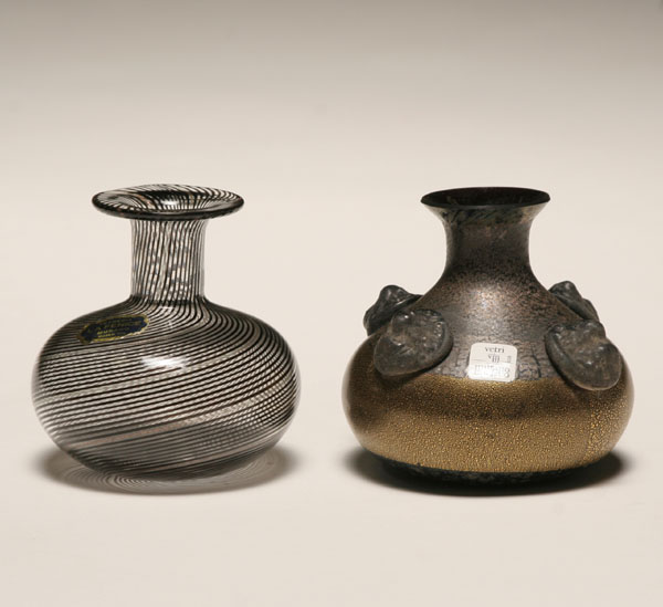 Lot of 2 Murano glass vases,