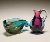 Lot of 2 Murano sommerso glass