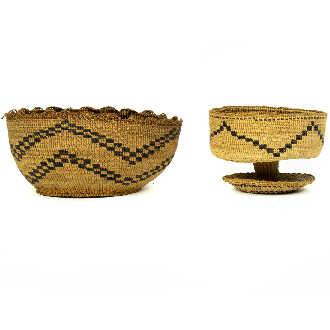 (LOT OF 2) NATIVE AMERICAN BASKETRY