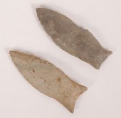 Lot of 2 Paleo points; Beaver