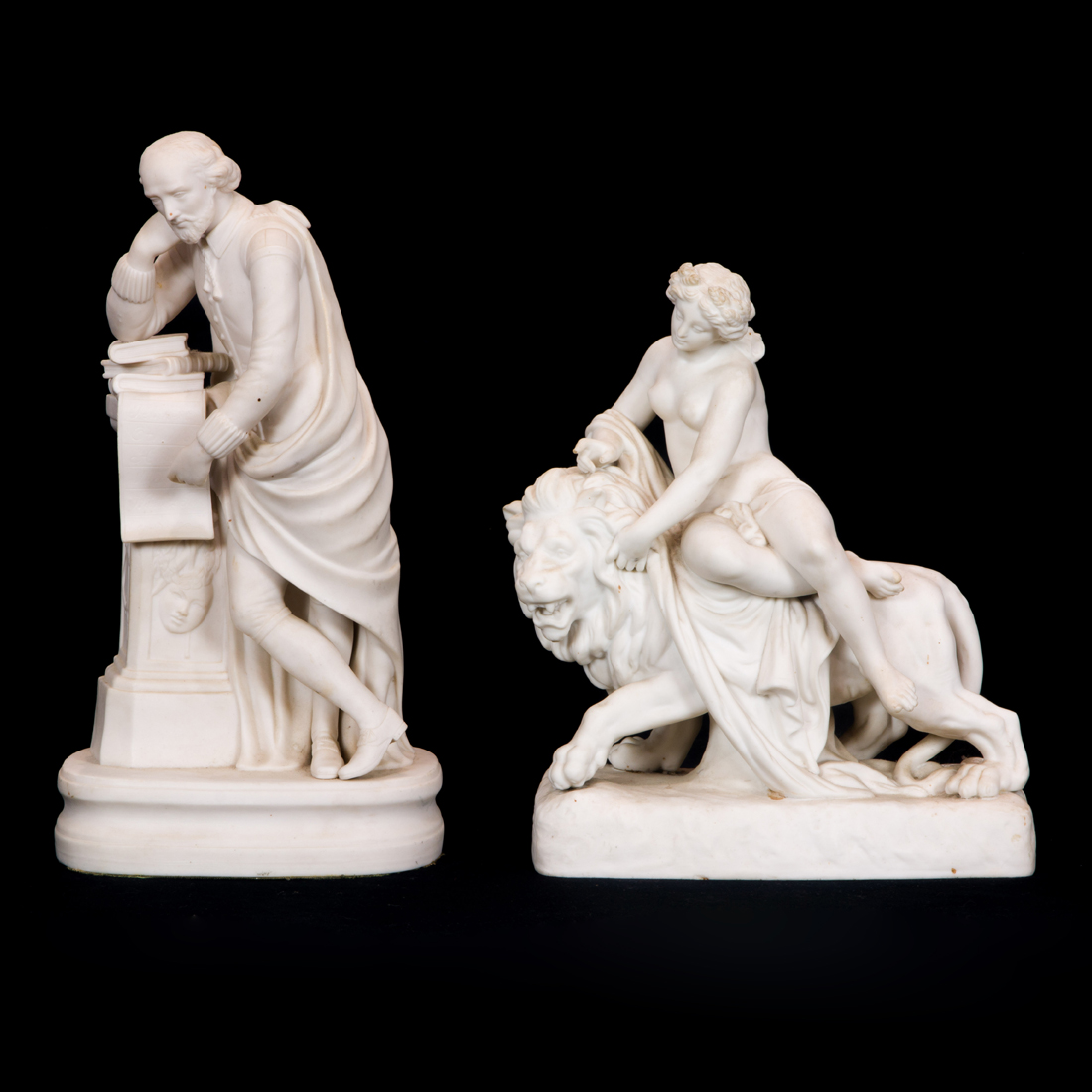 (LOT OF 2) PARIAN FIGURAL GROUPS