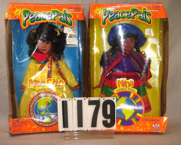 Lot of 2 Peace Pals dolls,