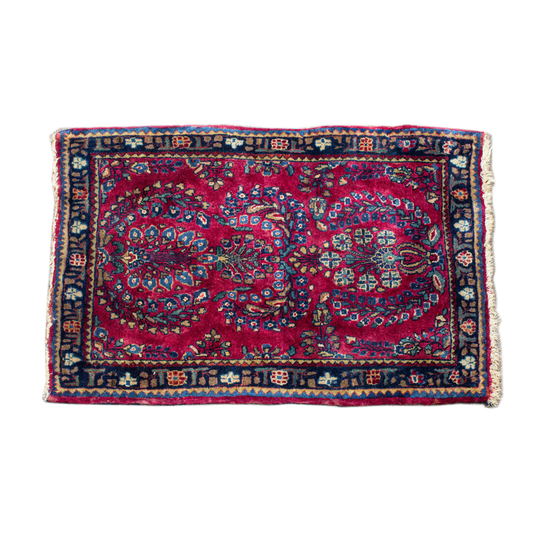 (LOT OF 2) PERSIAN SAROUK MAT GROUP