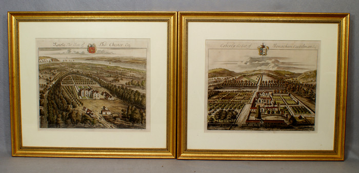Lot of 2 prints of Country Seats,