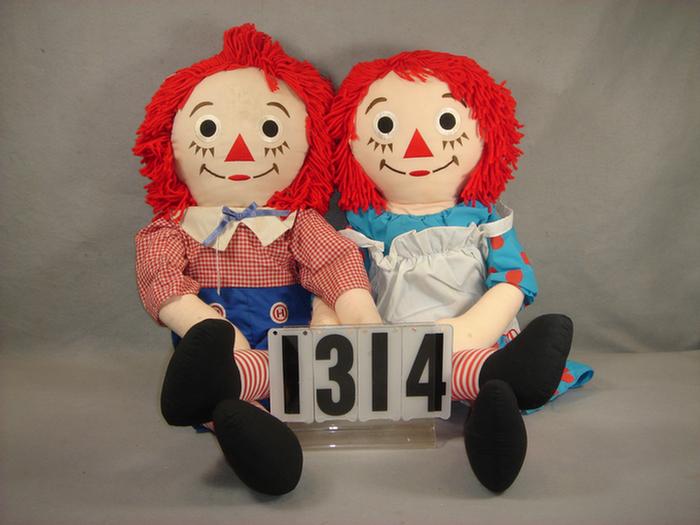 Lot of 2 Raggedy Ann and Andy cloth