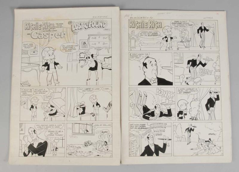 Lot of 2: Richie Rich Comic Art