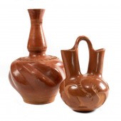 (LOT OF 2) SANTA CLARA CARVED