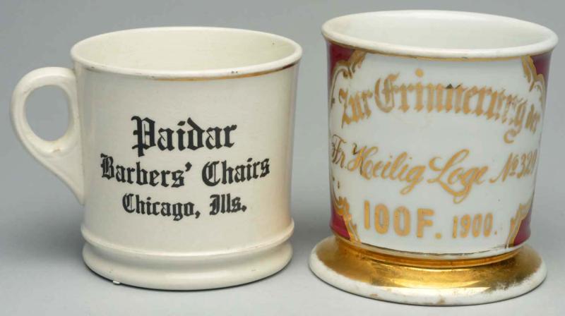 Lot of 2: Shaving Mugs.  Odd