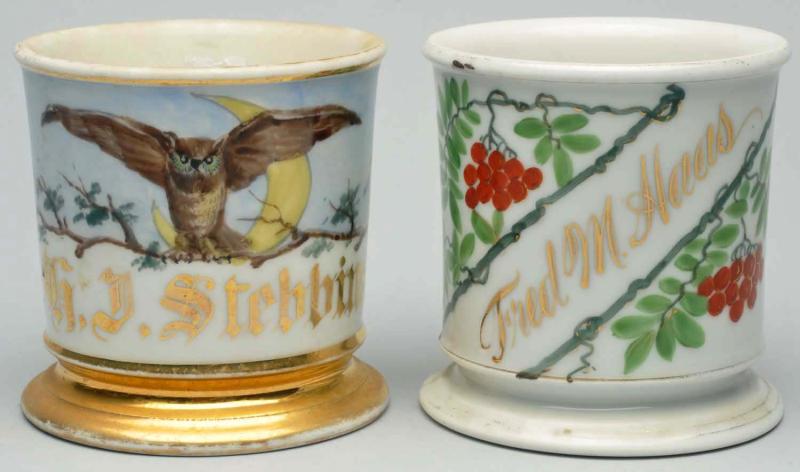 Lot of 2: Shaving Mugs.  Includes