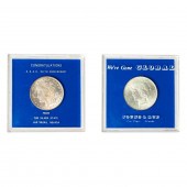 (LOT OF 2) SILVER DOLLARS, 192