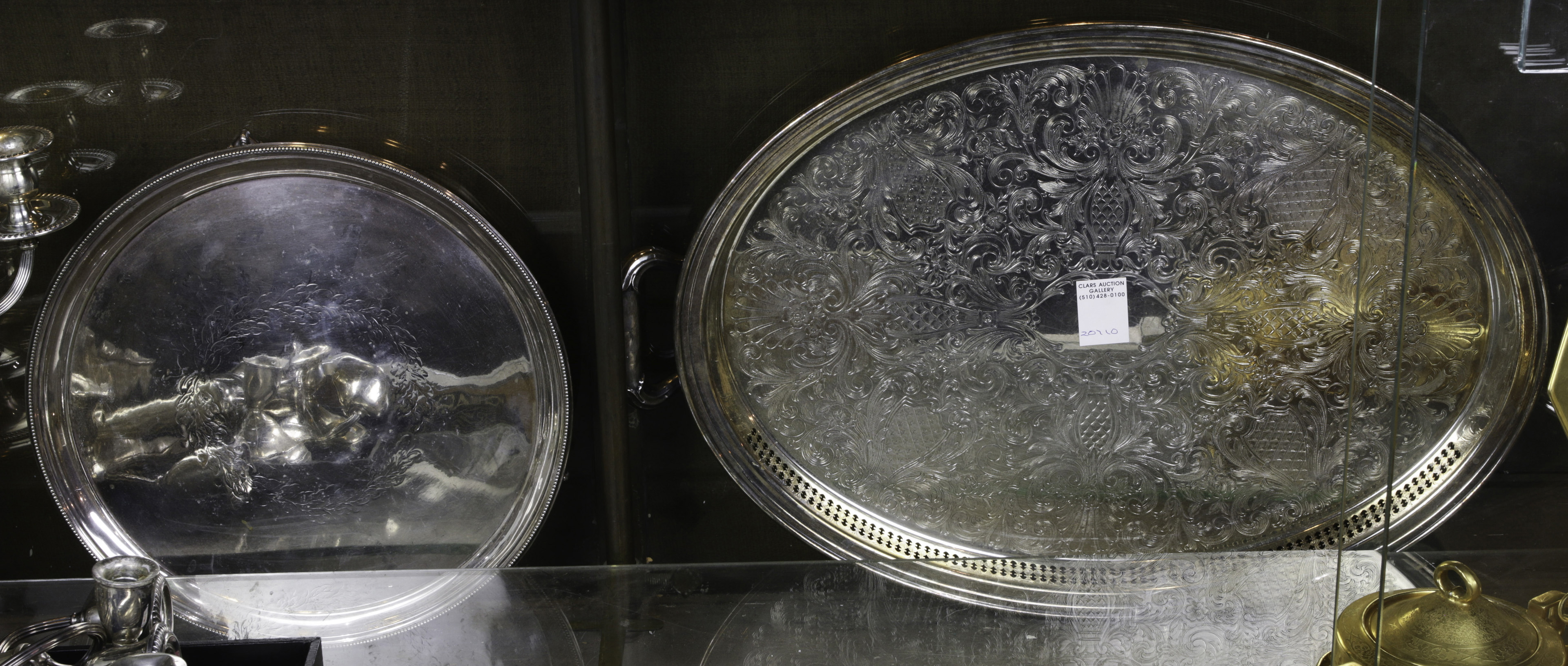 (LOT OF 2) SILVERPLATE TRAYS (lot