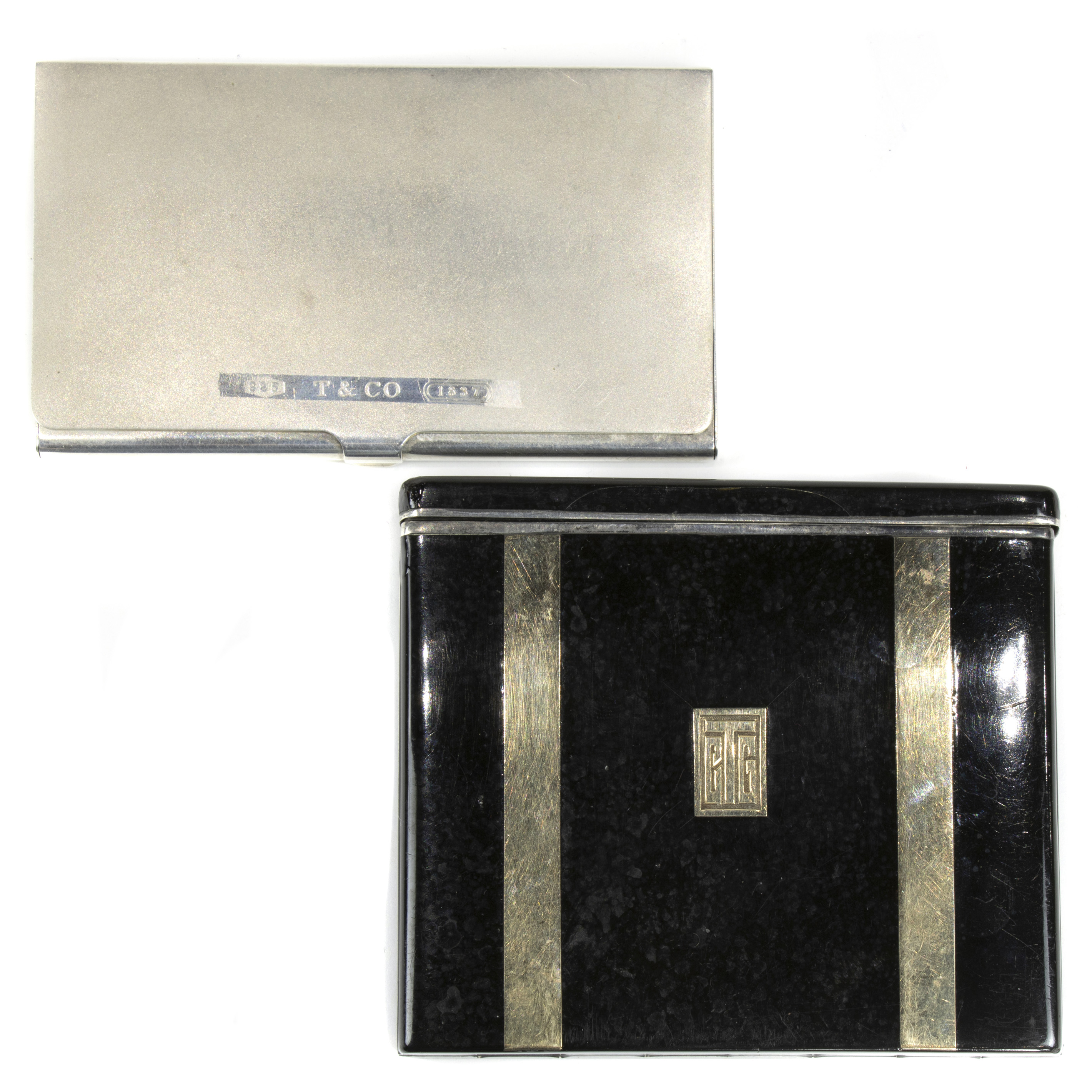 (LOT OF 2) STERLING SILVER CARD AND