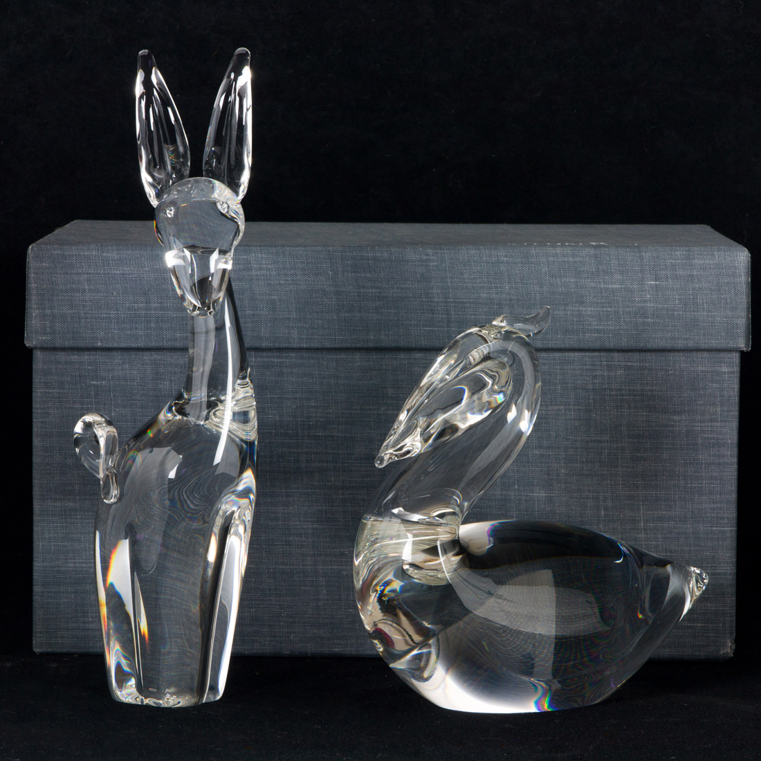 (LOT OF 2) STEUBEN GLASS ANIMALS
